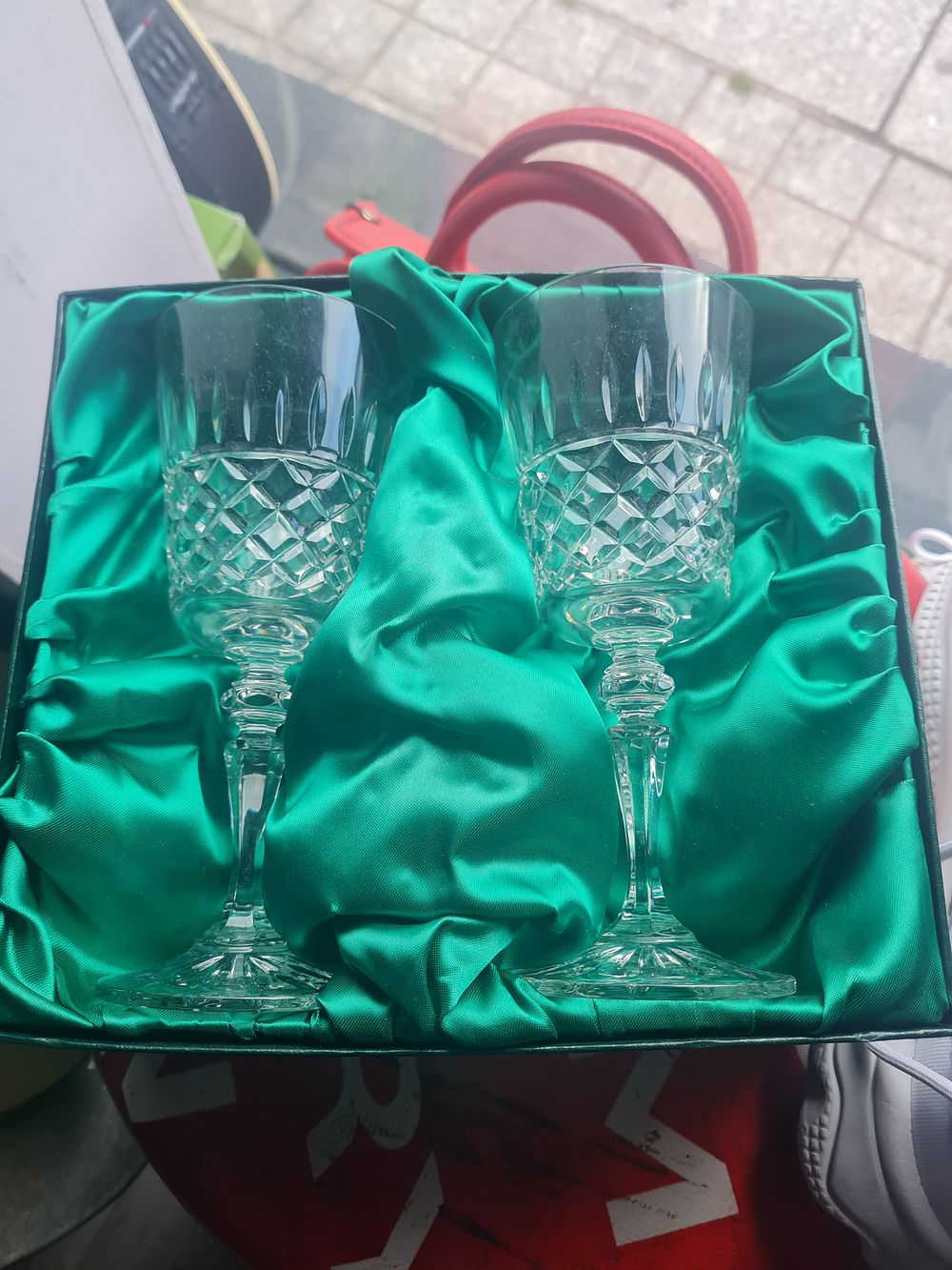 Lot 222: Galway crystal cased glasses