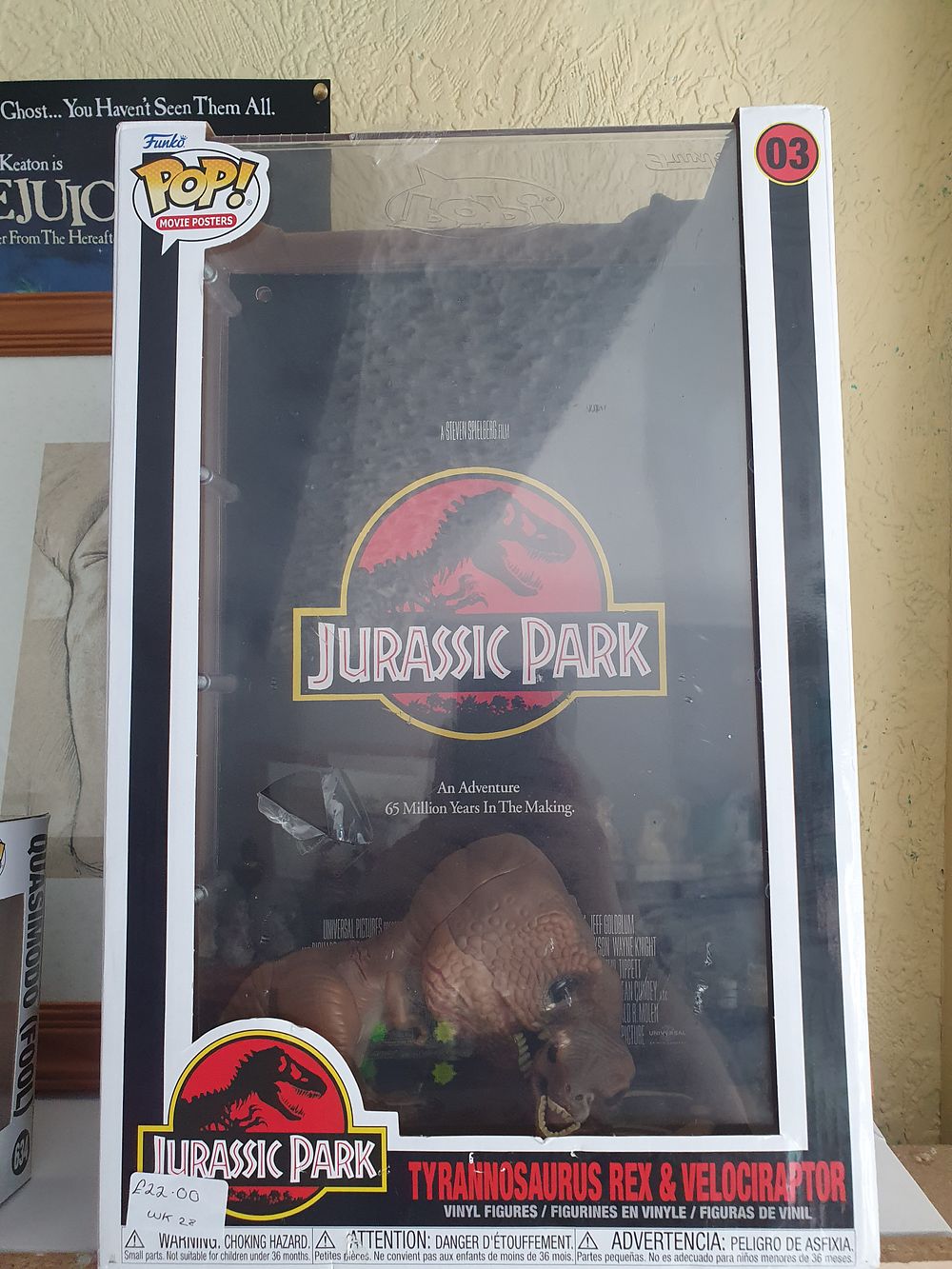Lot 329: Large jurassic world funko pop