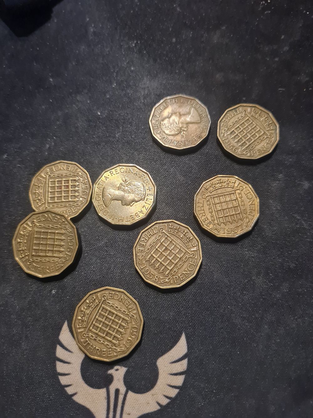 Lot 339: Vintage three pence lot