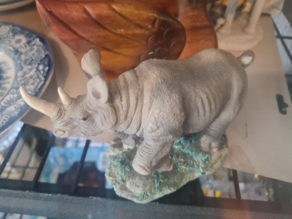 Lot 245: Large rhino figure