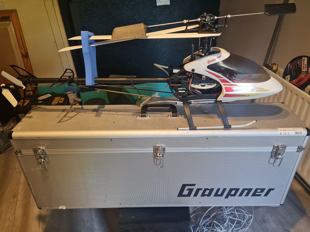 Lot 182: Large cased helicopter graupner
