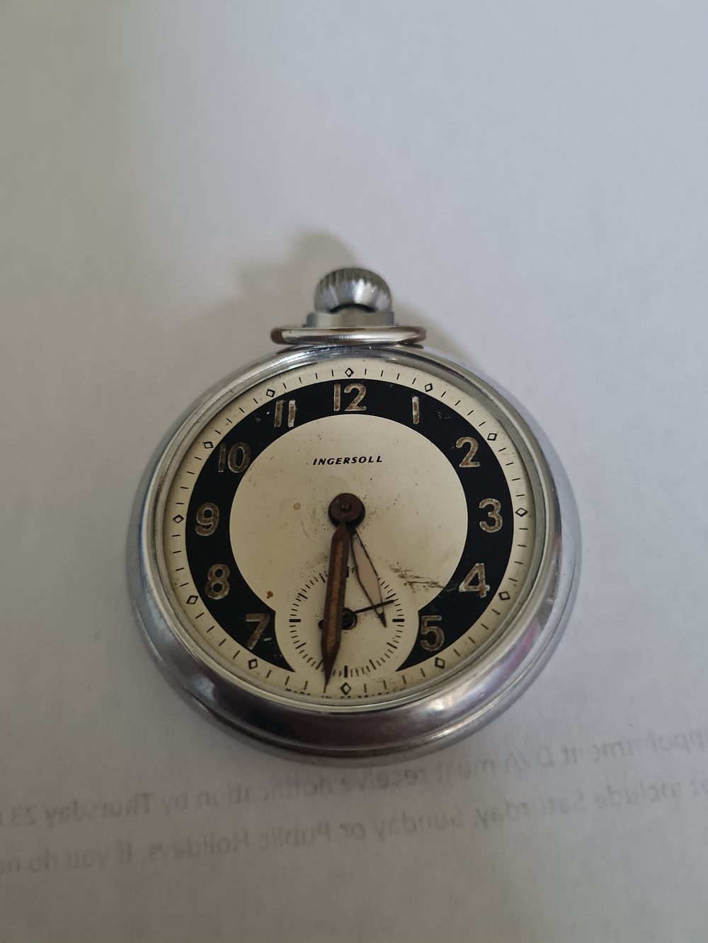 Lot 7z: Vintage Ingersoll pocket watch