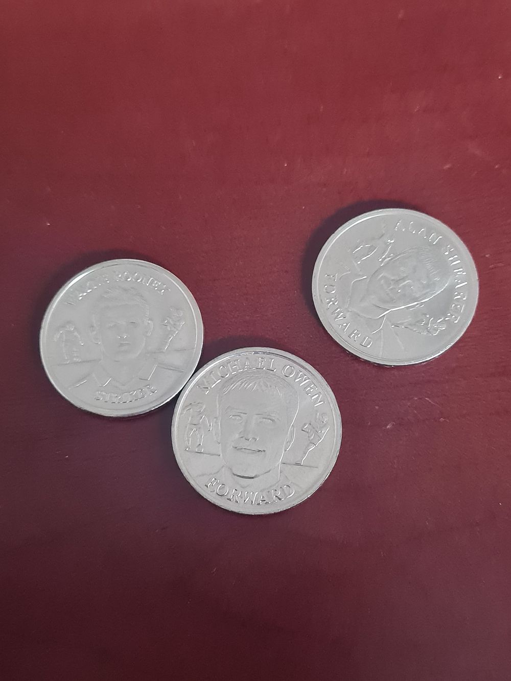 Lot 253: 3 England football fowards coins
