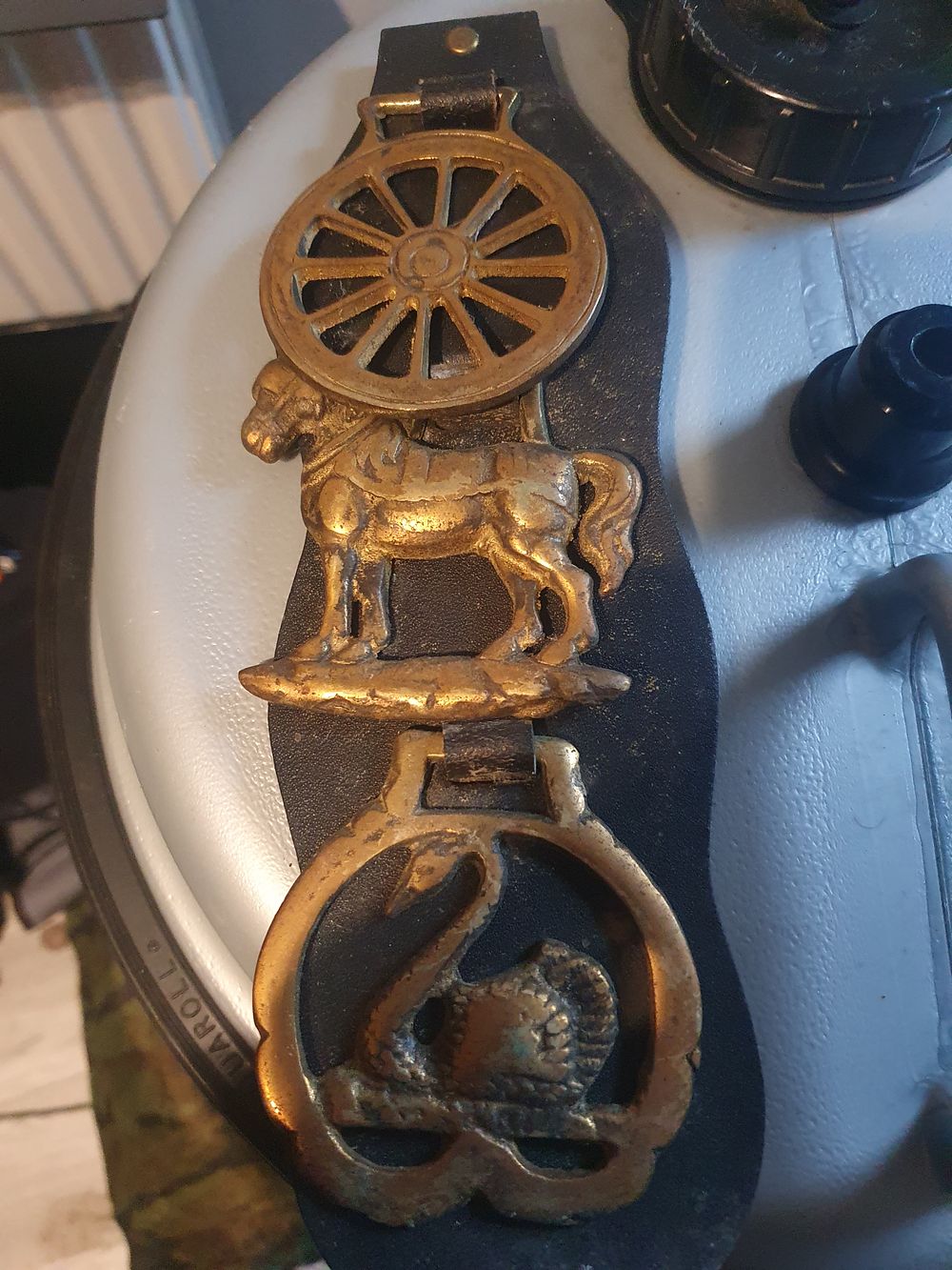 Lot 22z: Brass horse belt