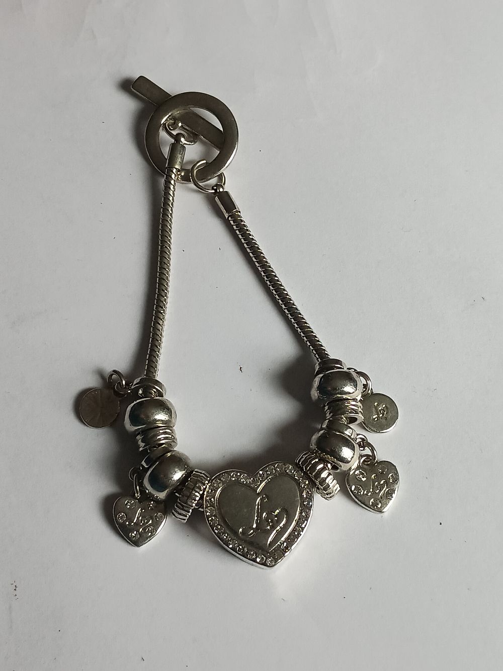 Lot 197: Ladies Lipsy London T-bar Charm Bracelet