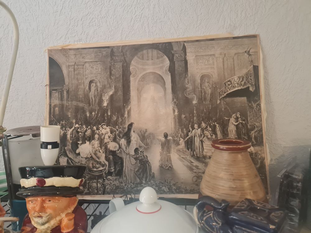 Lot 140: Large vintage religious picture