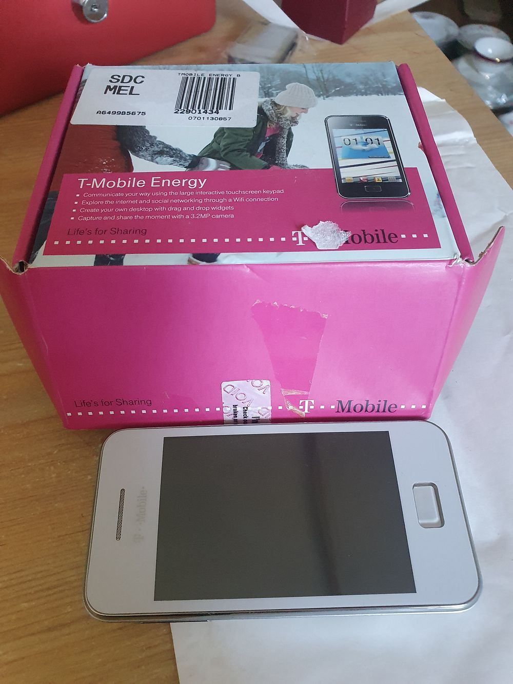 Lot 266: Boxed t mobile phone