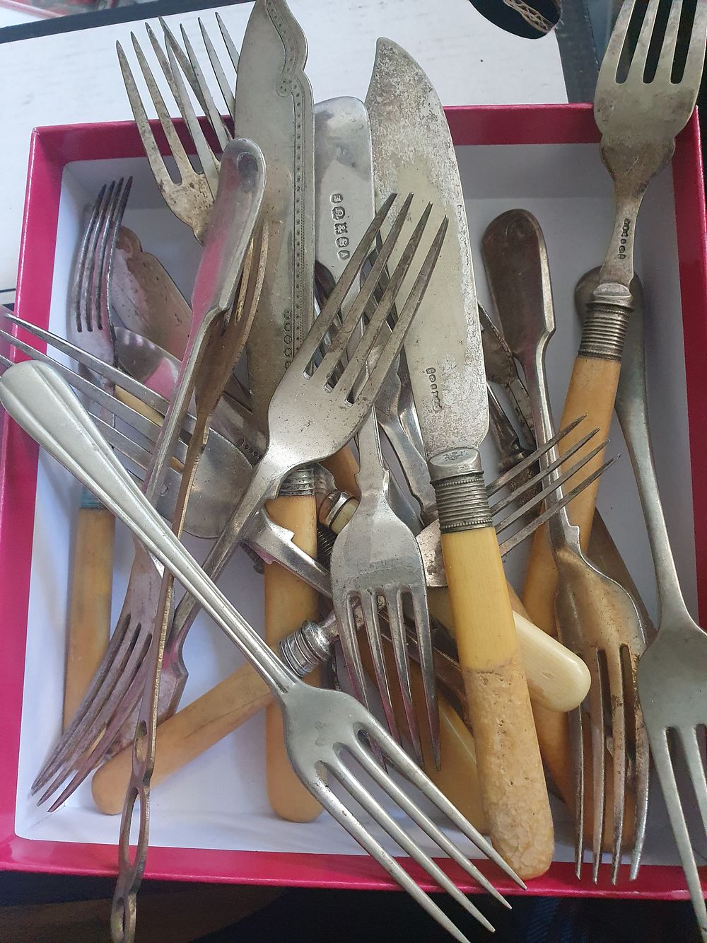 Lot 287: Vintage stamped cutlery