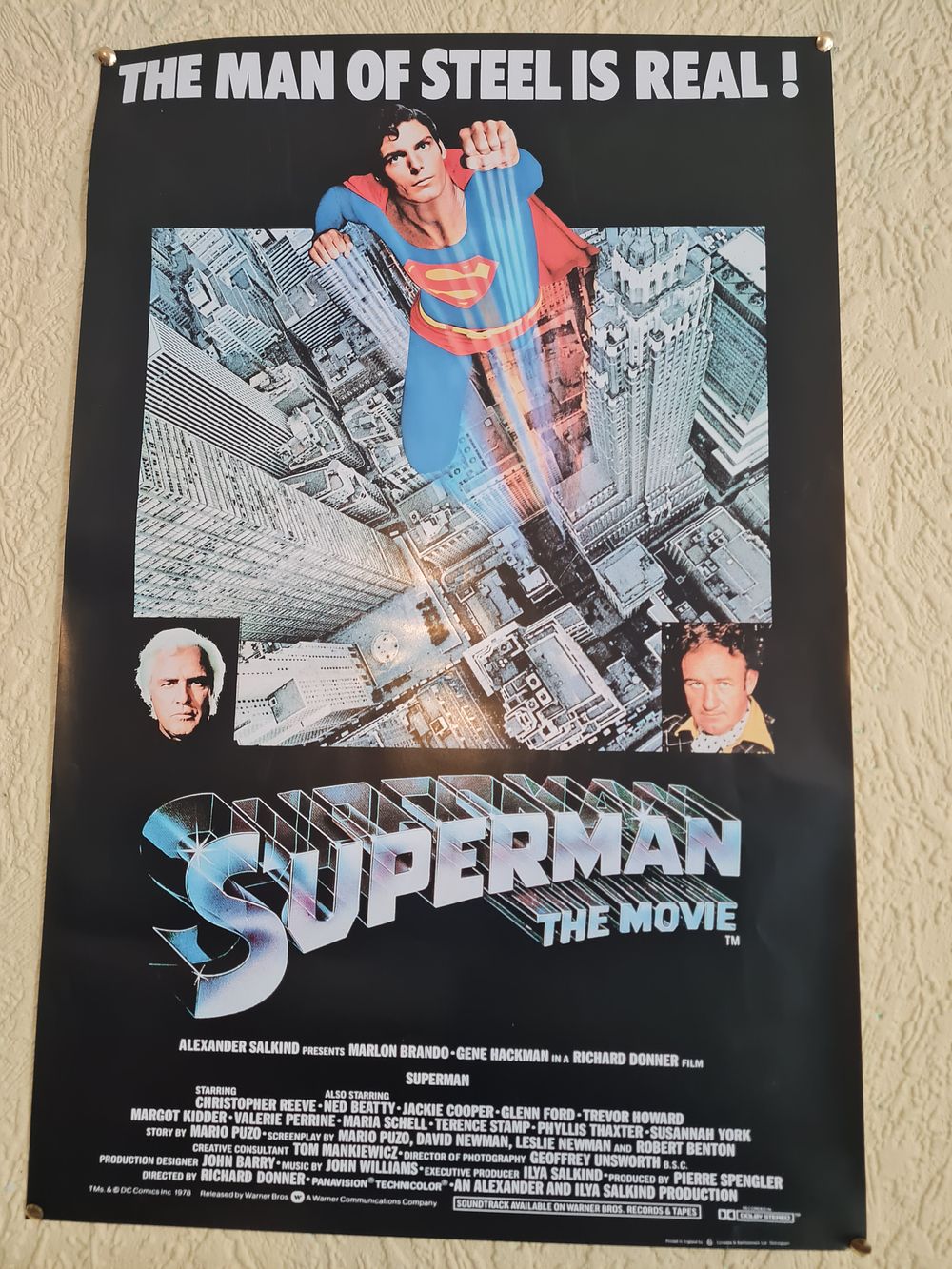 Lot 200b: Large superman poster