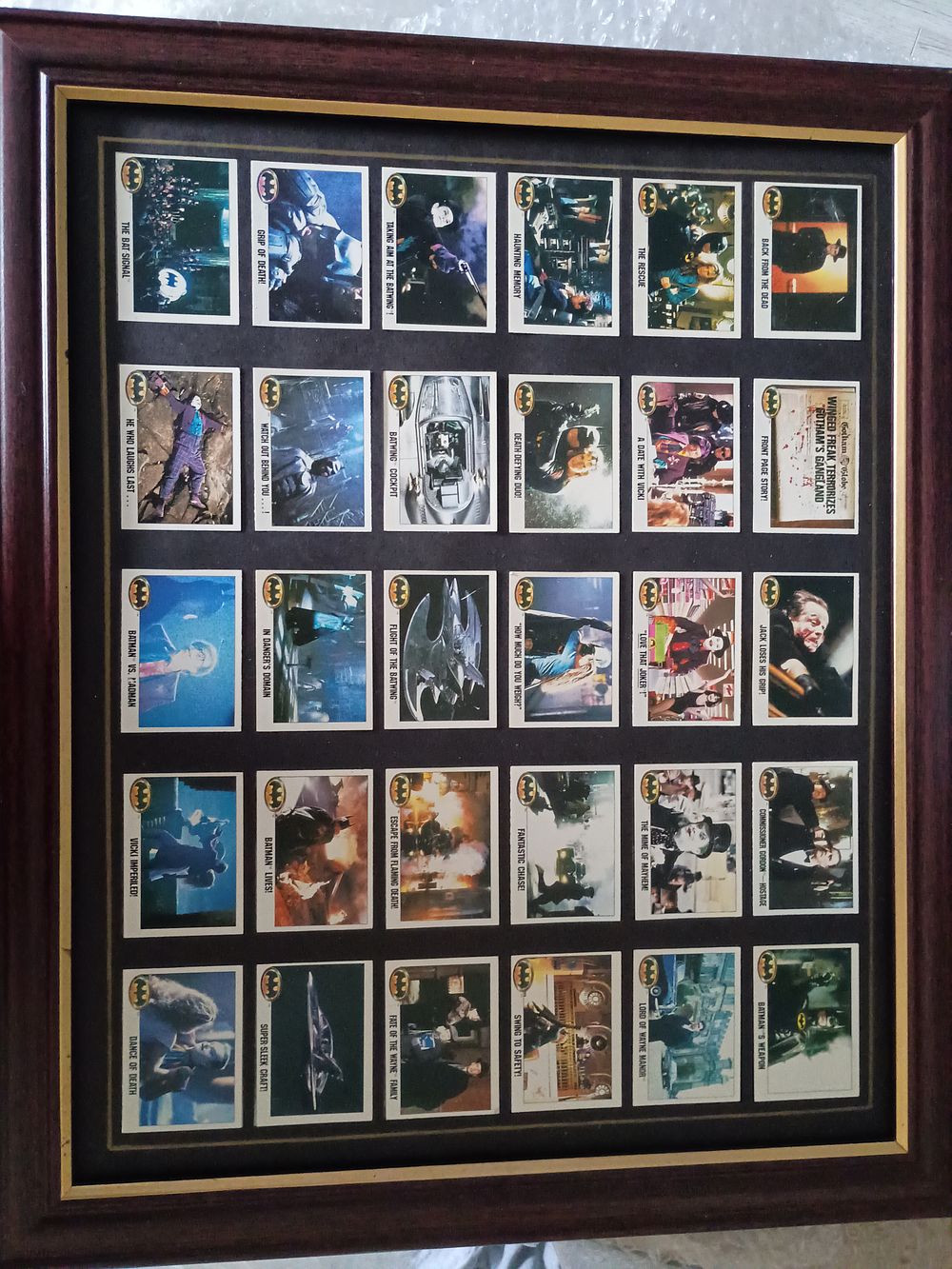 Lot 2c: Vintage batman card in frame
