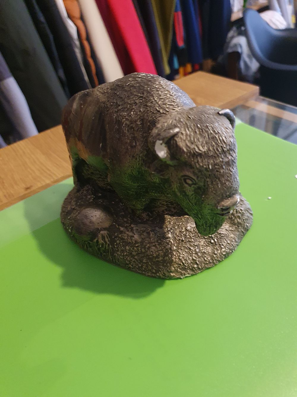 Lot 81: Large buffalo figure