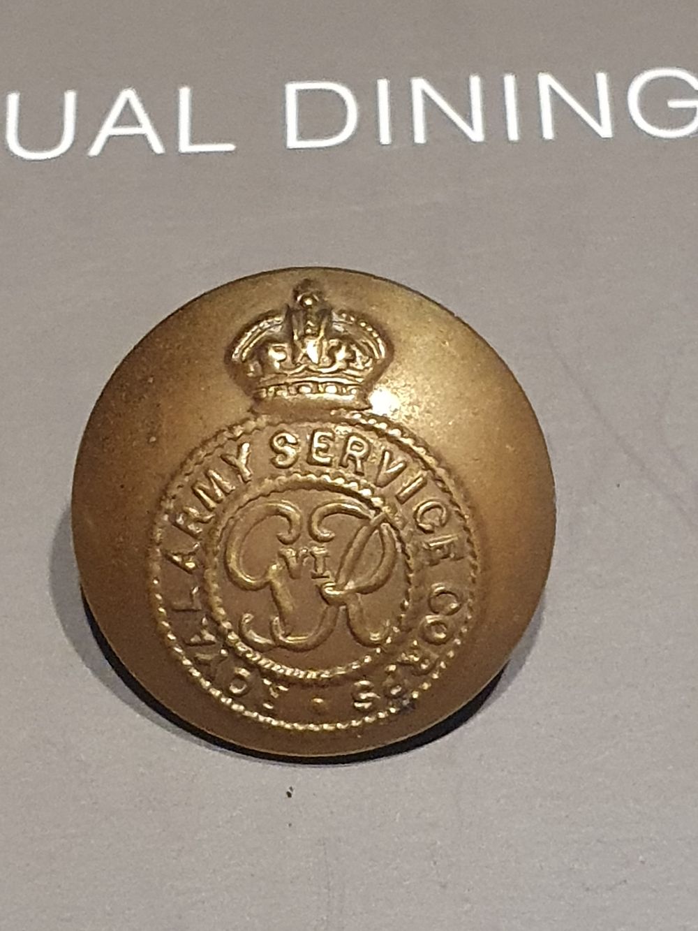 Lot 167: Army service button