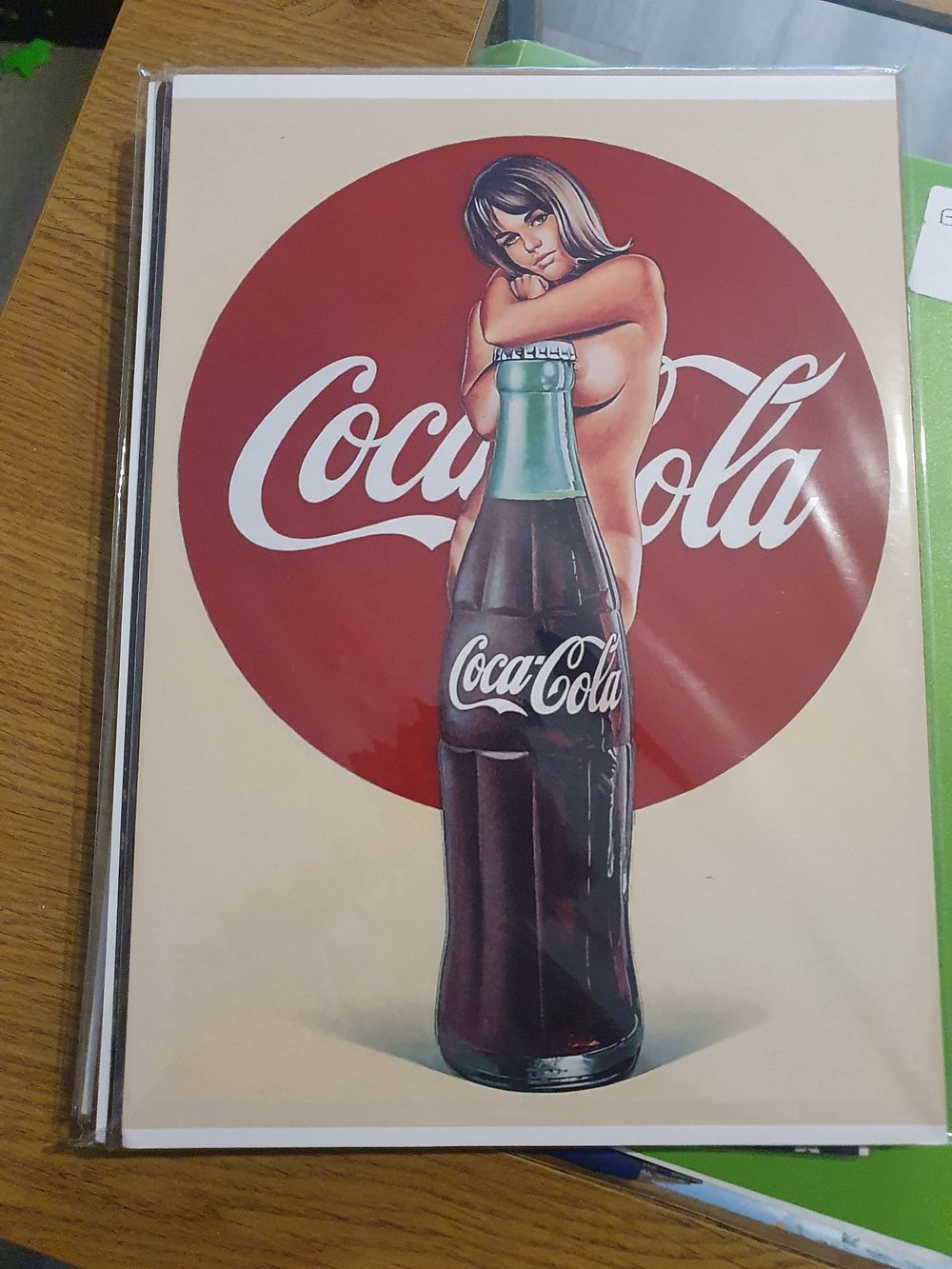 Lot 190: Coca cola high gloss print in cardboard sleeve