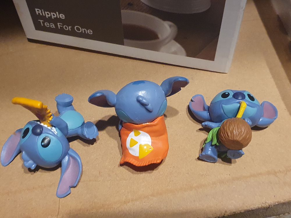 Lot 184: 3 disney stitch figures