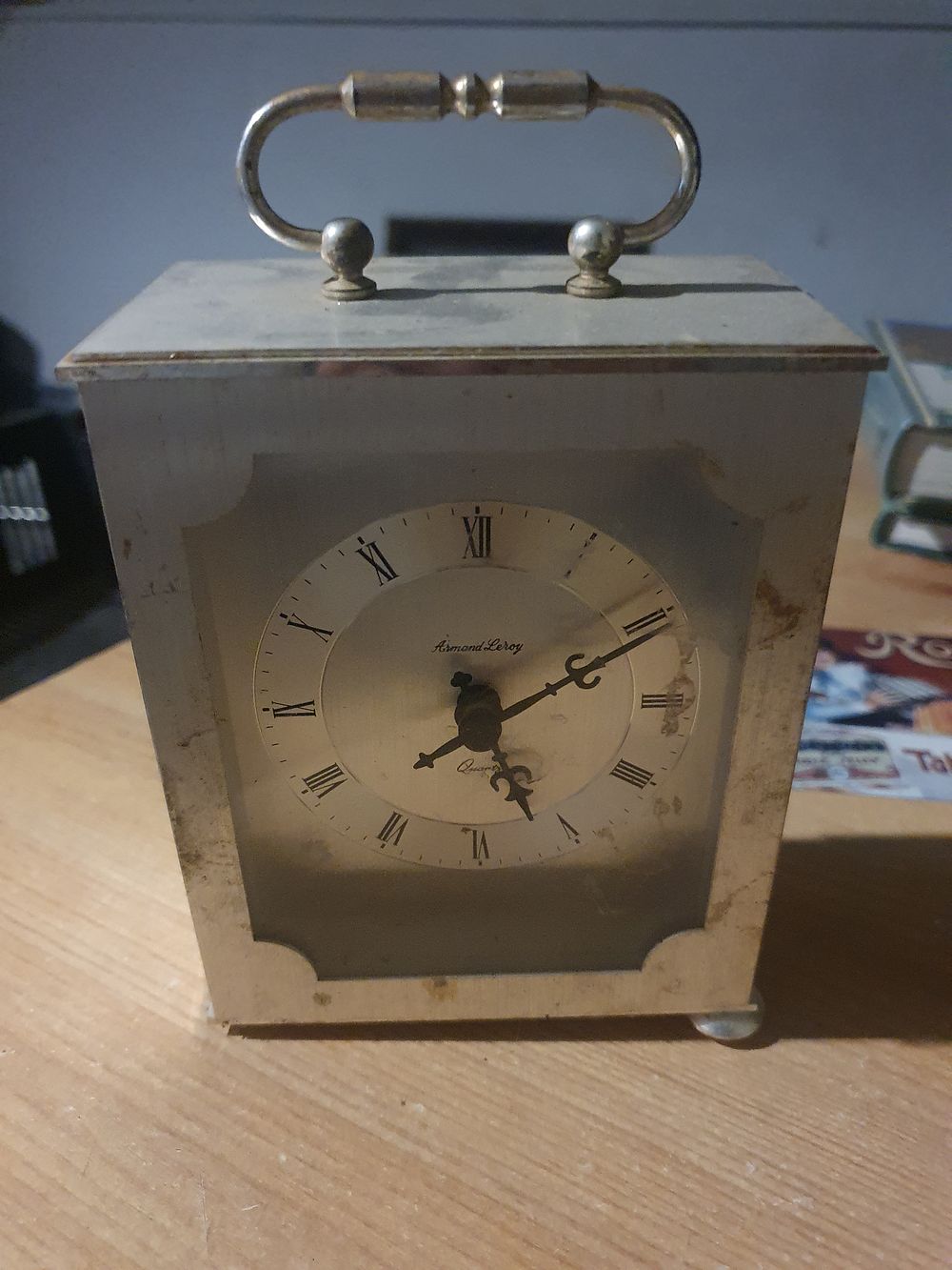 Lot 394: Brass clock