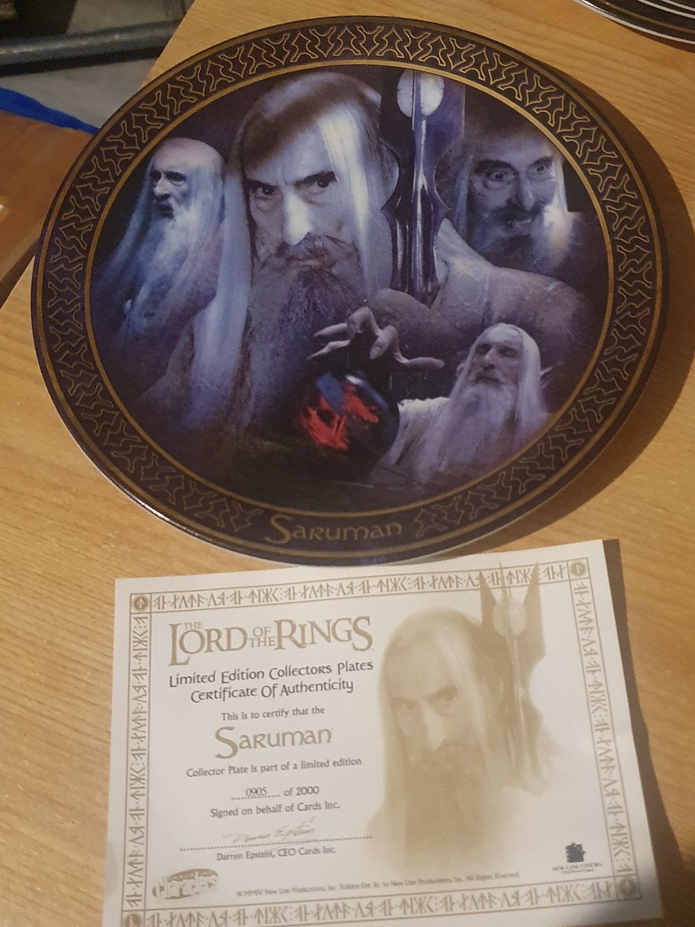 Lot 436: Limited edition lord of the rings collectors plate
