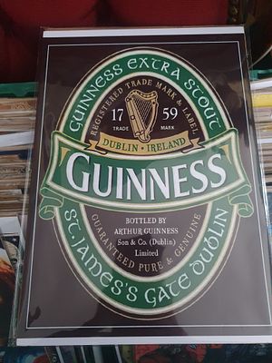 Guinness High Gloss Print in protective cardboard sleeve