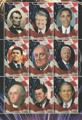 Presidents of the USA stamp sheetlet