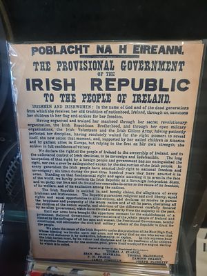 Irish proclamation high gloss print in cardboard backing sleeve