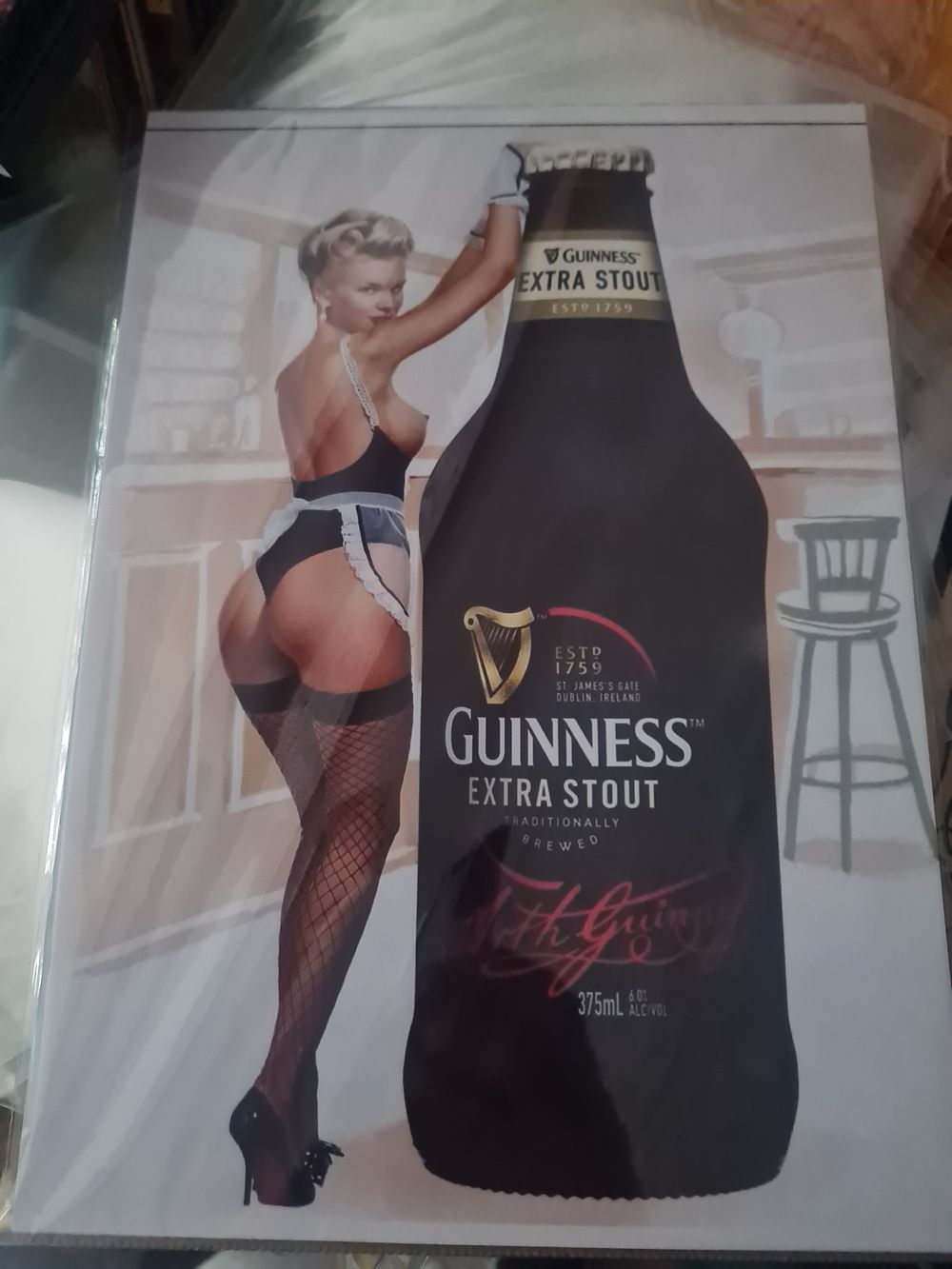 Lot 70: high gloss print in cardboard backing sleeve guinness