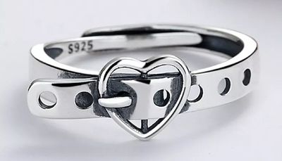 S925 heart ring