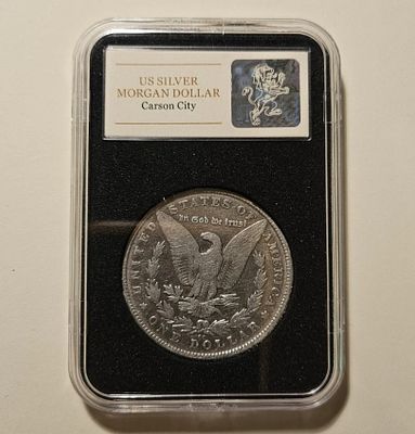 Silver morgan dollar carson city cased with coa cc