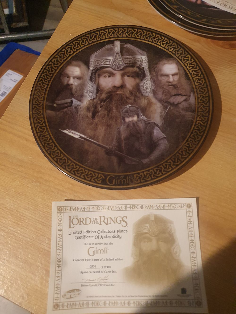 Lot 117: Limited edition Lord of the rings collecters plate