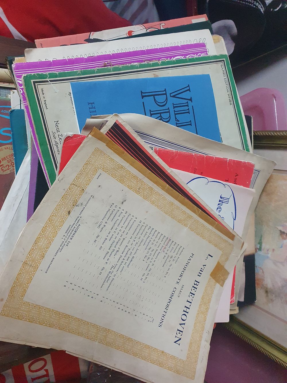 Lot 188z: Vintage lot of music sheets etc