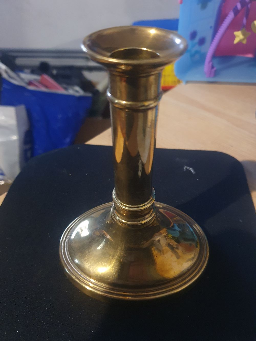 Lot 92: Brass candle holder