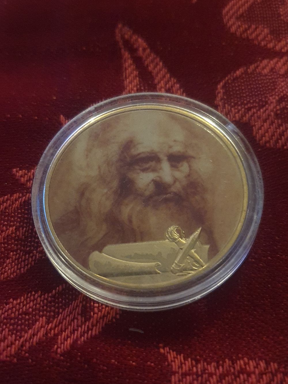 Lot 217: Cased reglious coin