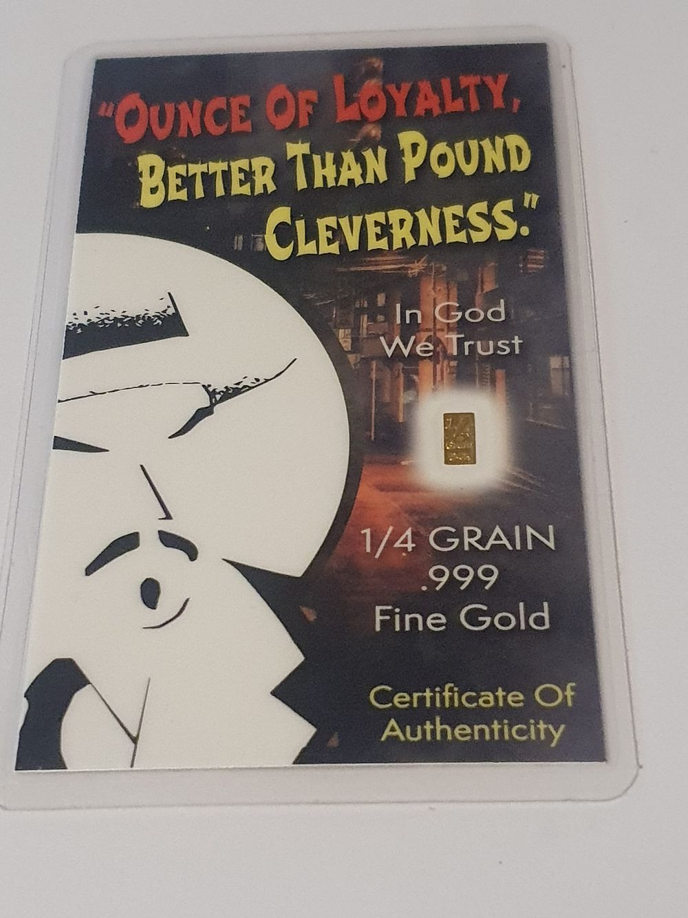 Lot 252: 24ct gold bar as shown
