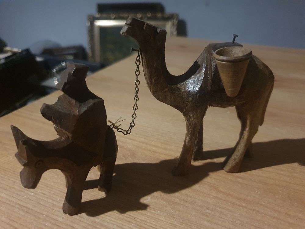 Lot 265: Vintage wooden shepard figure