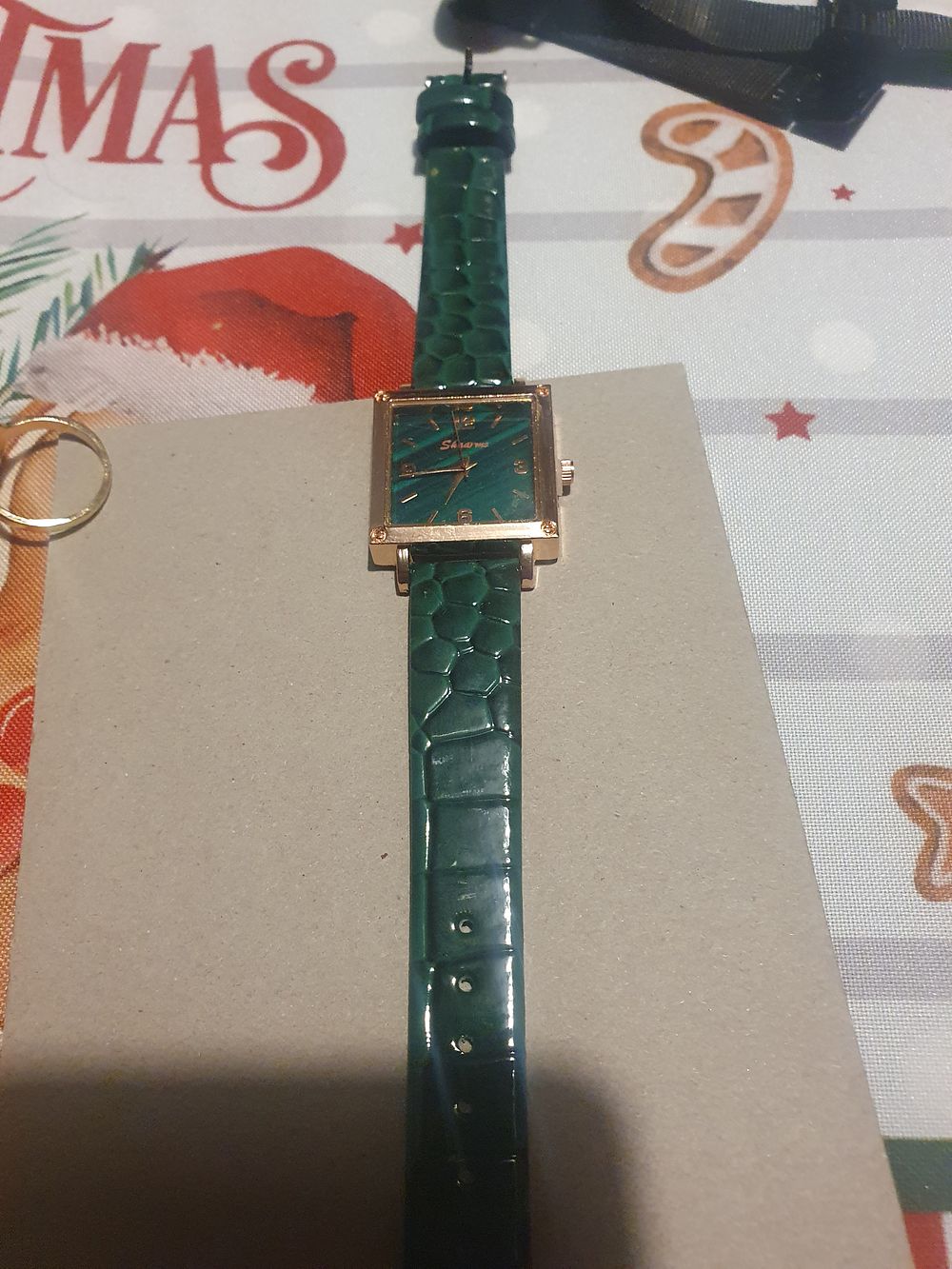 Lot 220: Green face watch