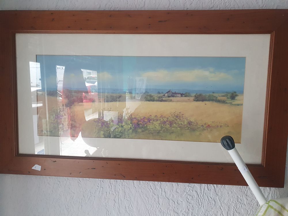 Lot 100: Large framed picture