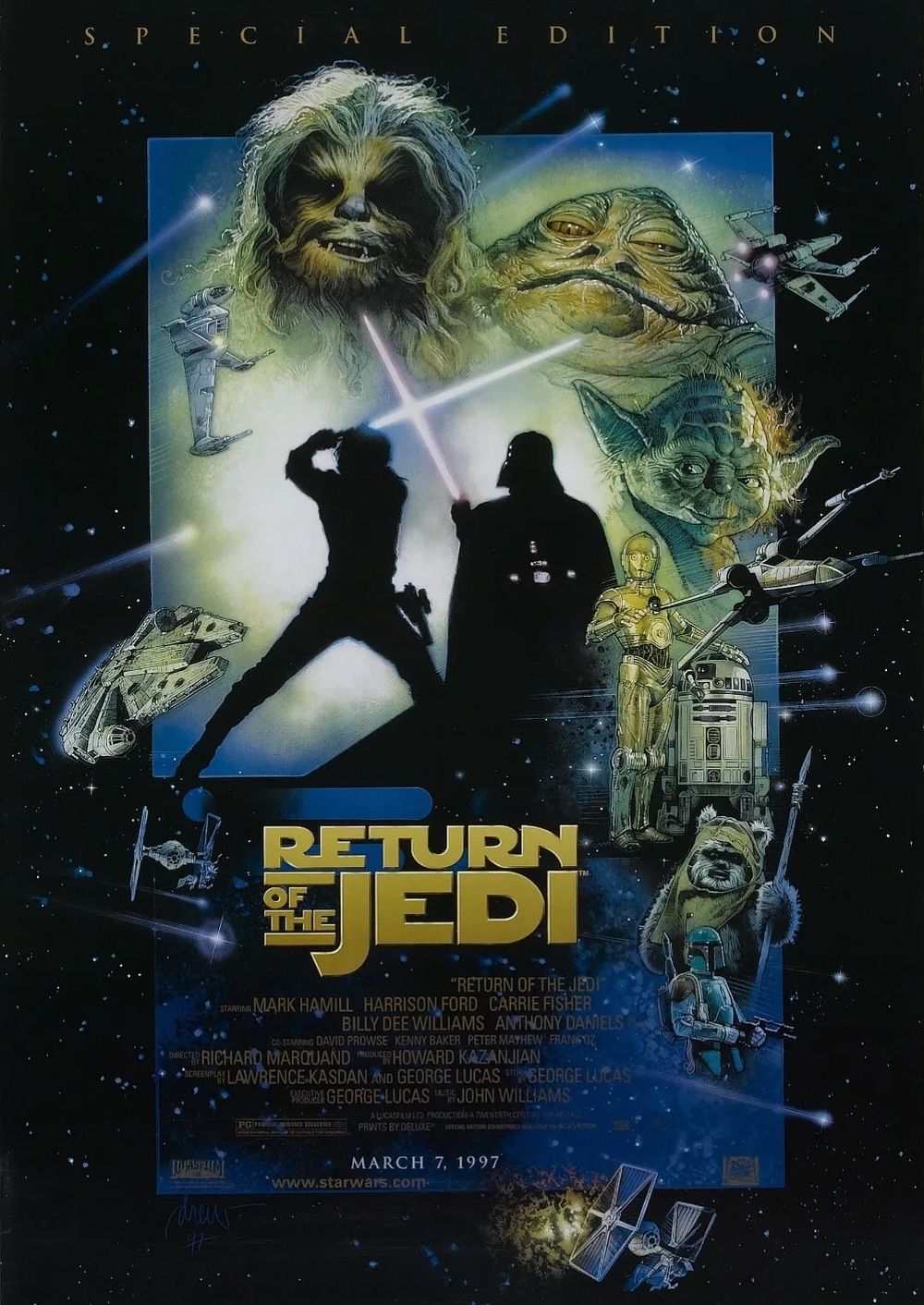 Lot 211: Star wars high gloss print in cardboard sleeve
