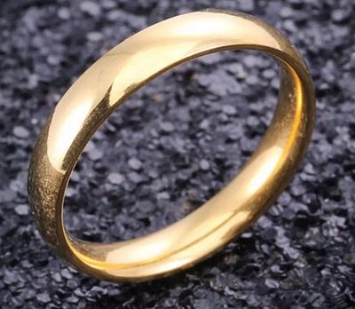 18k gold wedding band plated