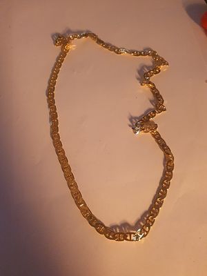Large 18k gold chain plated
