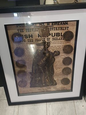 Large irish Proclamation bronze resin