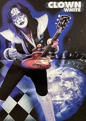 Clown white high gloss print in cardboard sleeve