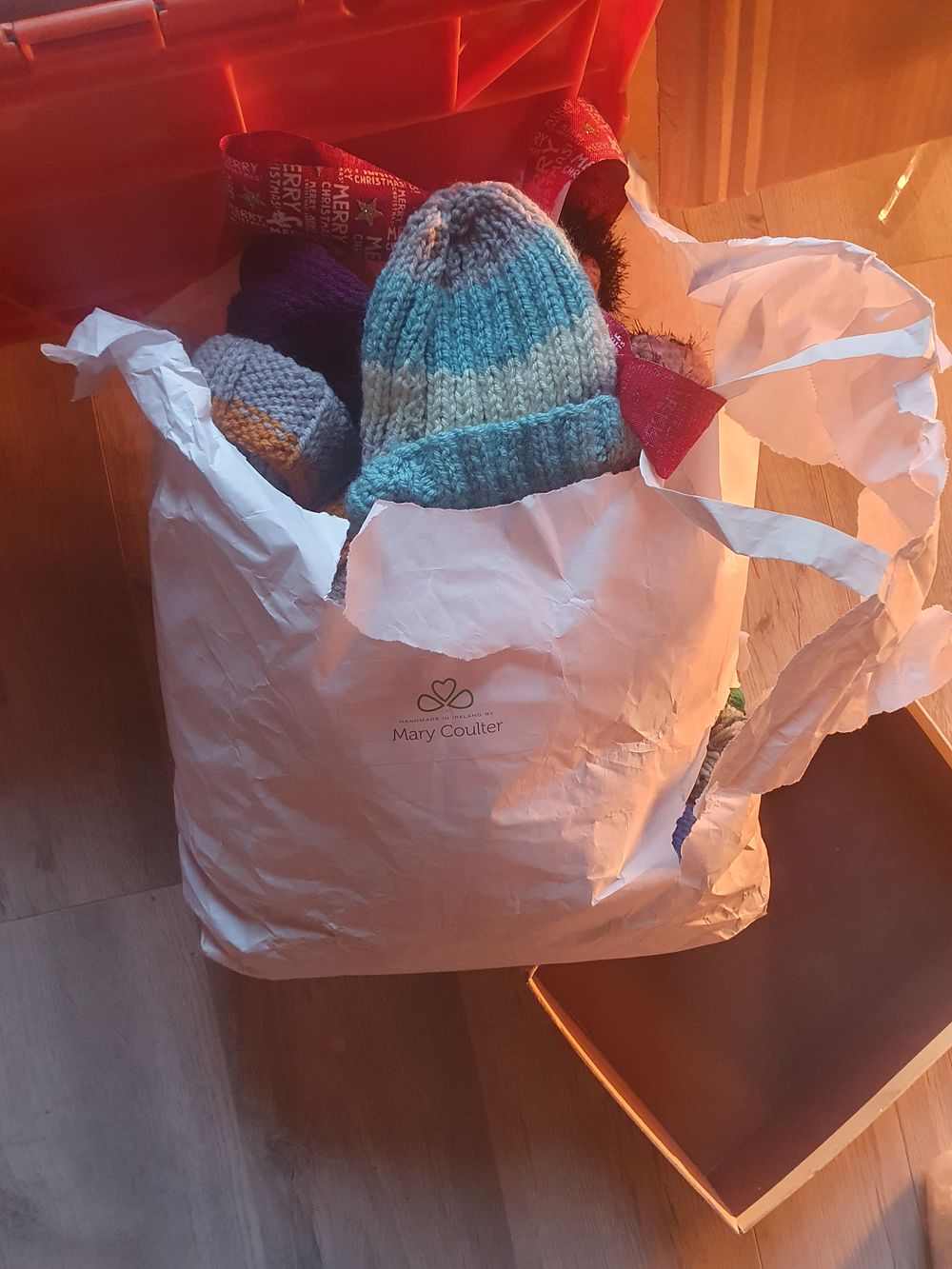 Lot 347: Bag full of hats nitted