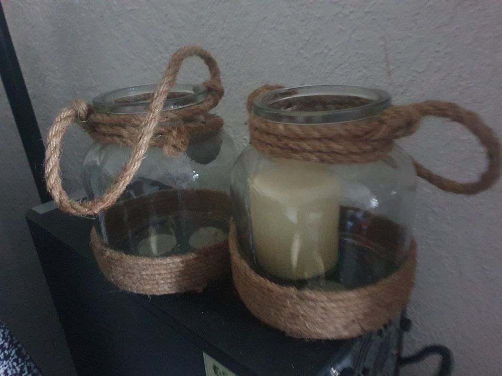 Lot 203: 2 candle holders