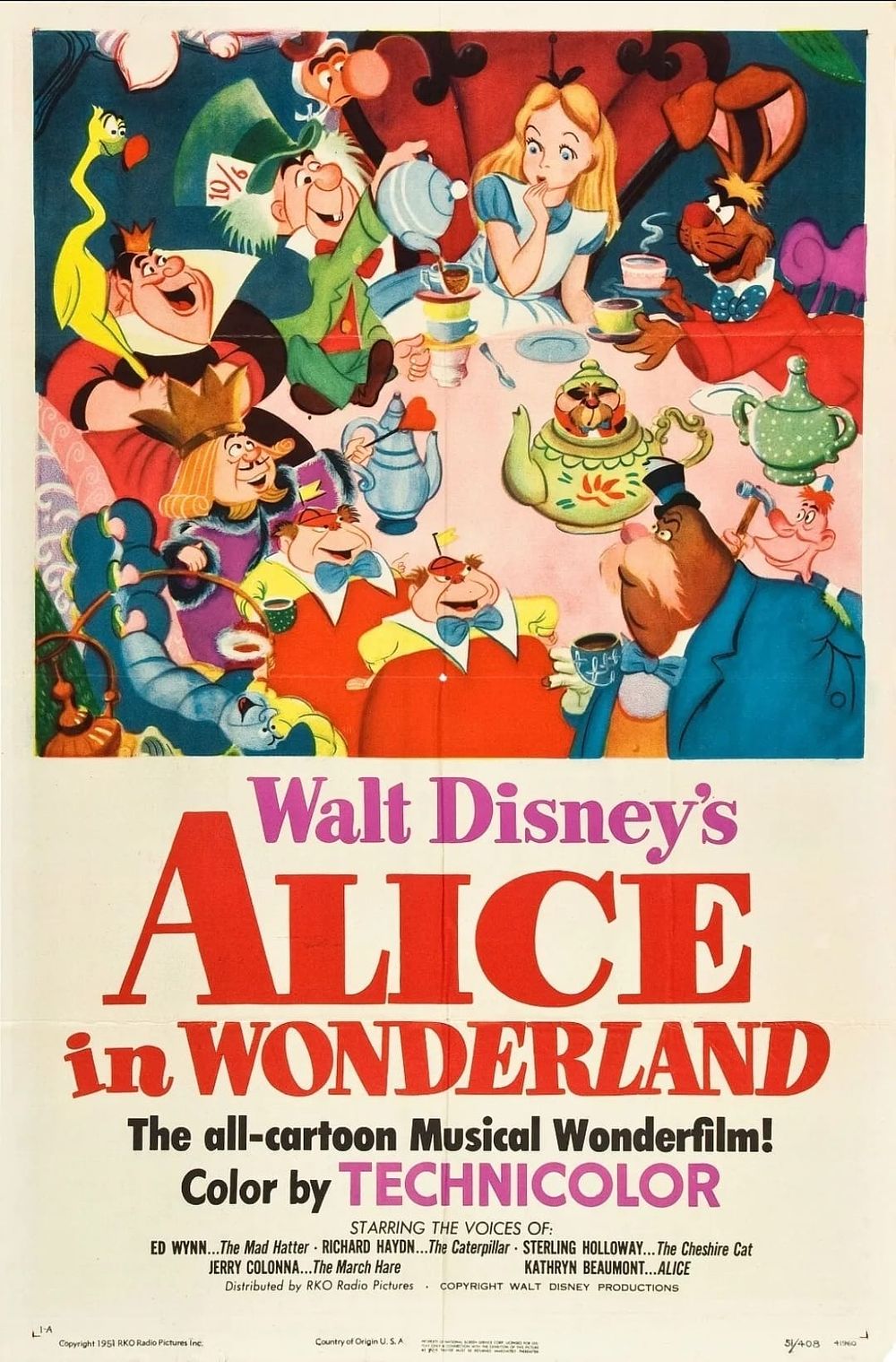 Lot 209: Alice in wonderland High Gloss print in cardboard sleeve