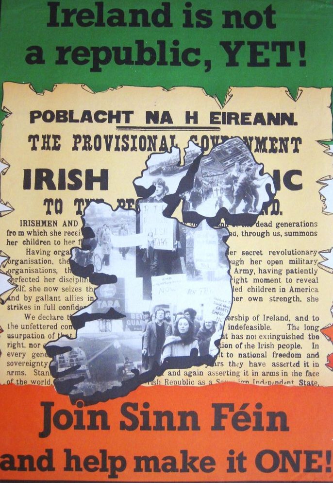 Lot 257: Irish Republican High Gloss Print With Cardboard Backing sleeve