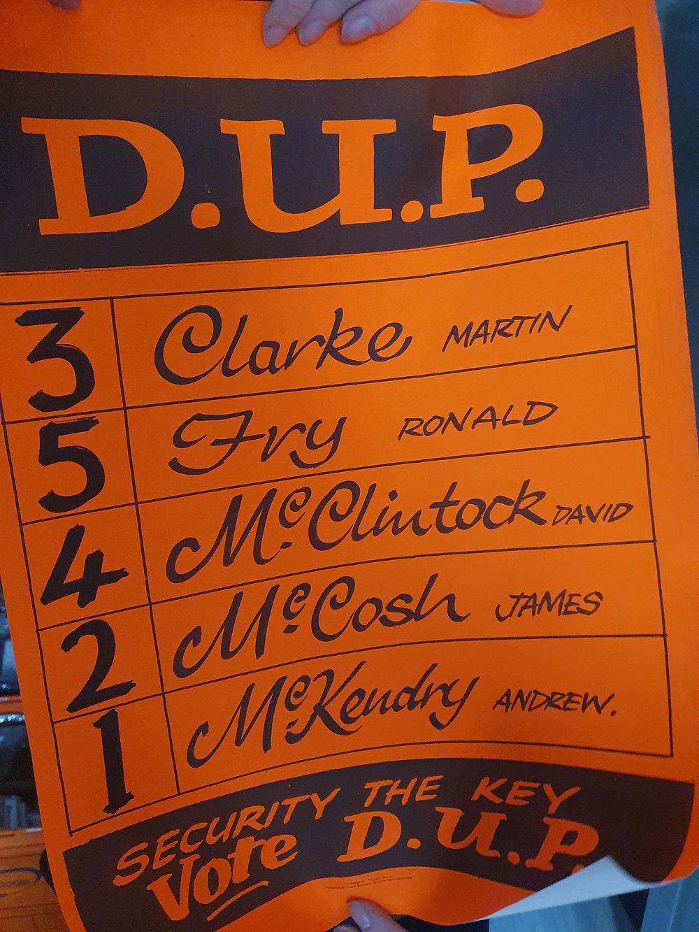 Lot 310: Vintage dup election poster