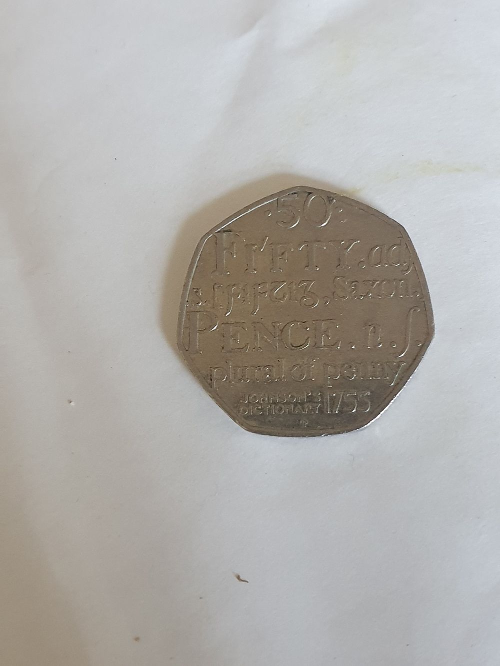 Lot 348: Collector's 50p coin