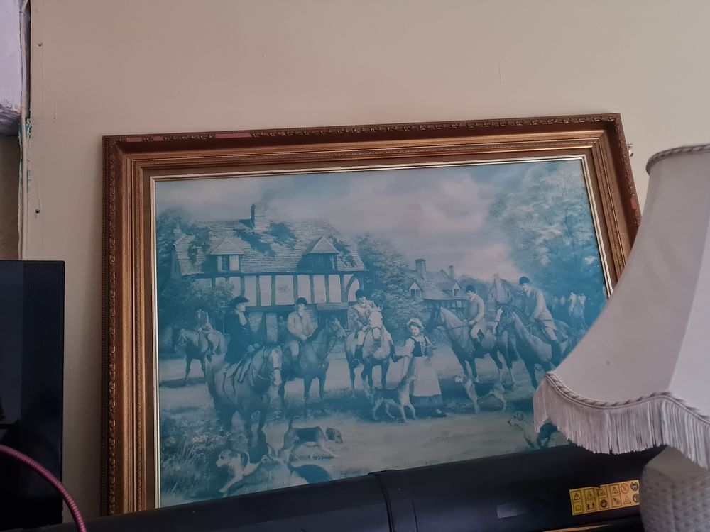 Lot 177x: Large vintage f4amed picture