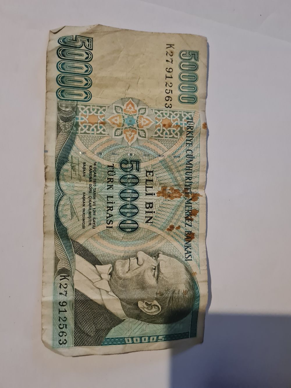 Lot 439: Turkish bank note