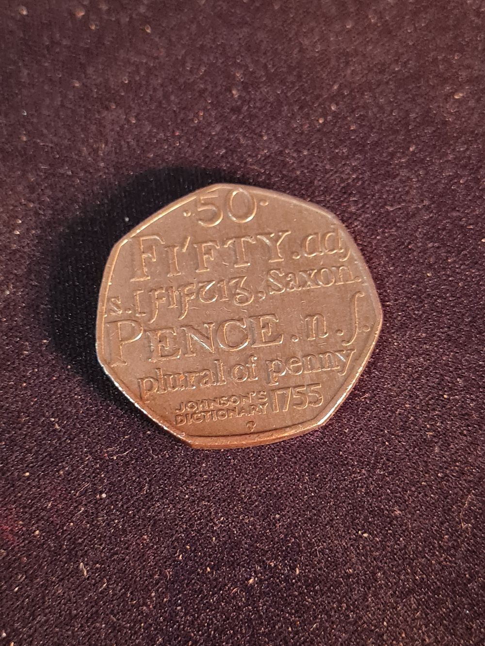 Lot 23w: Collectors 50p coin