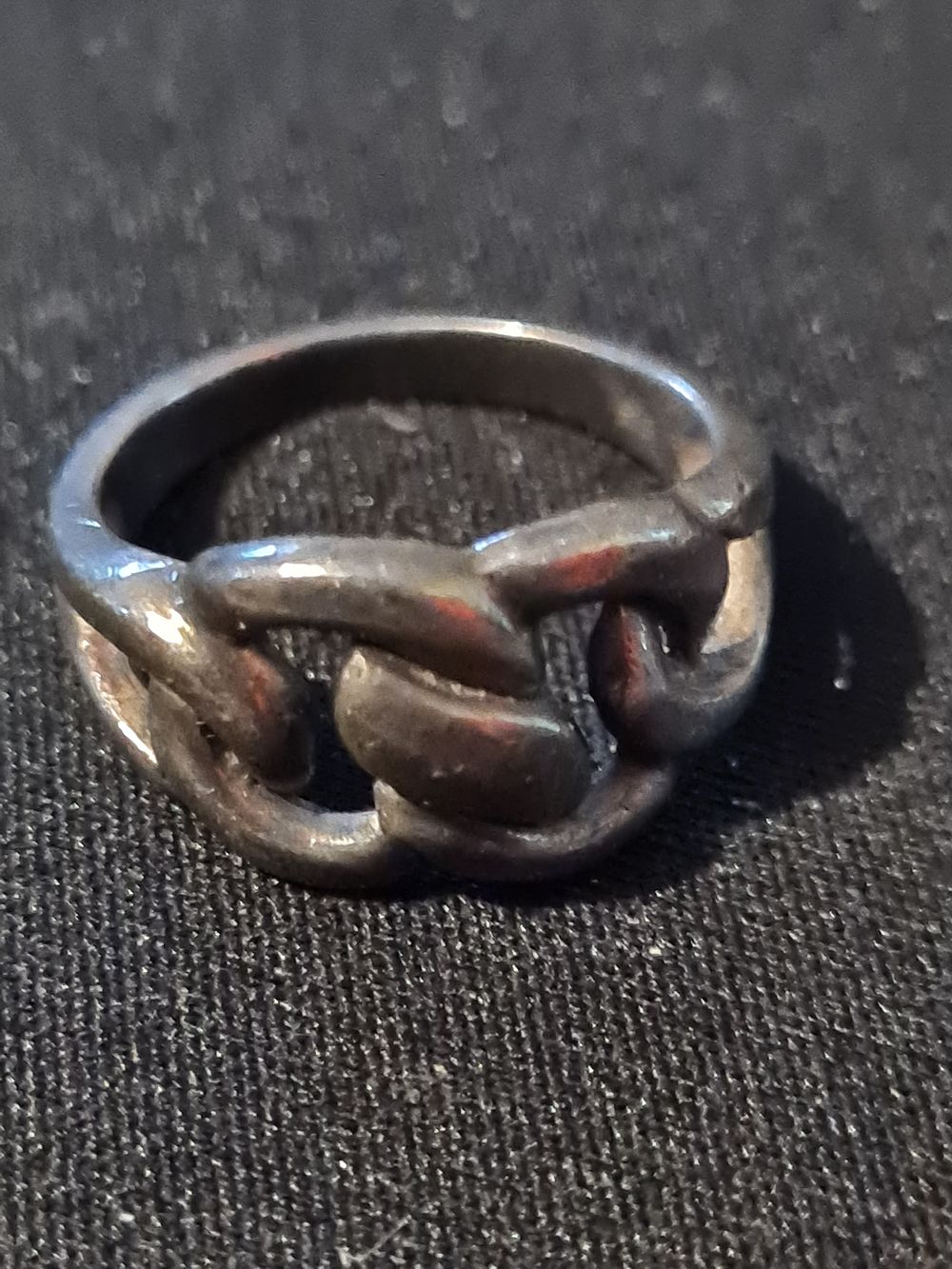 Lot 25a: Vintage celtic silver stamped ring