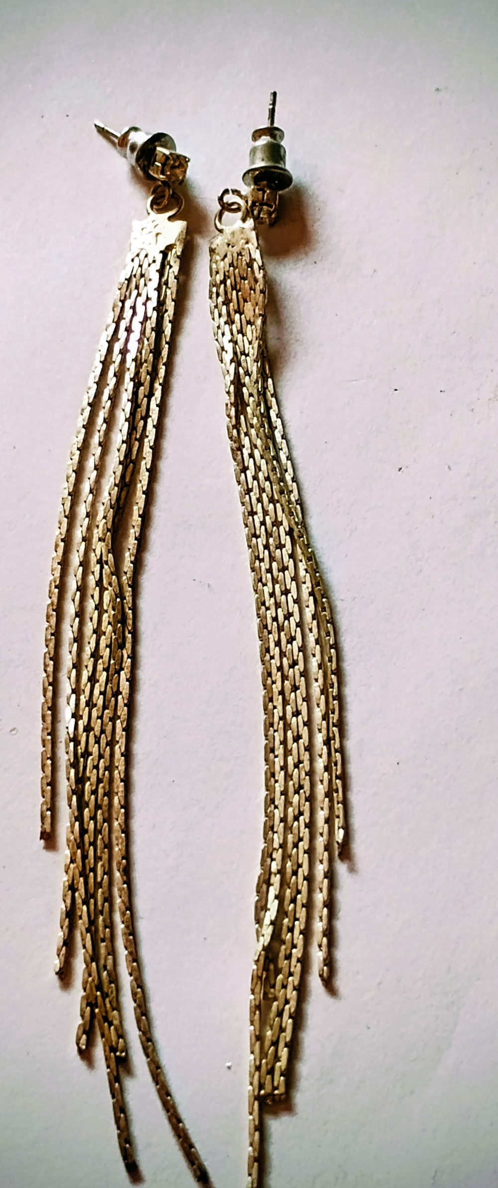 Lot 181: Long tassle earrings
